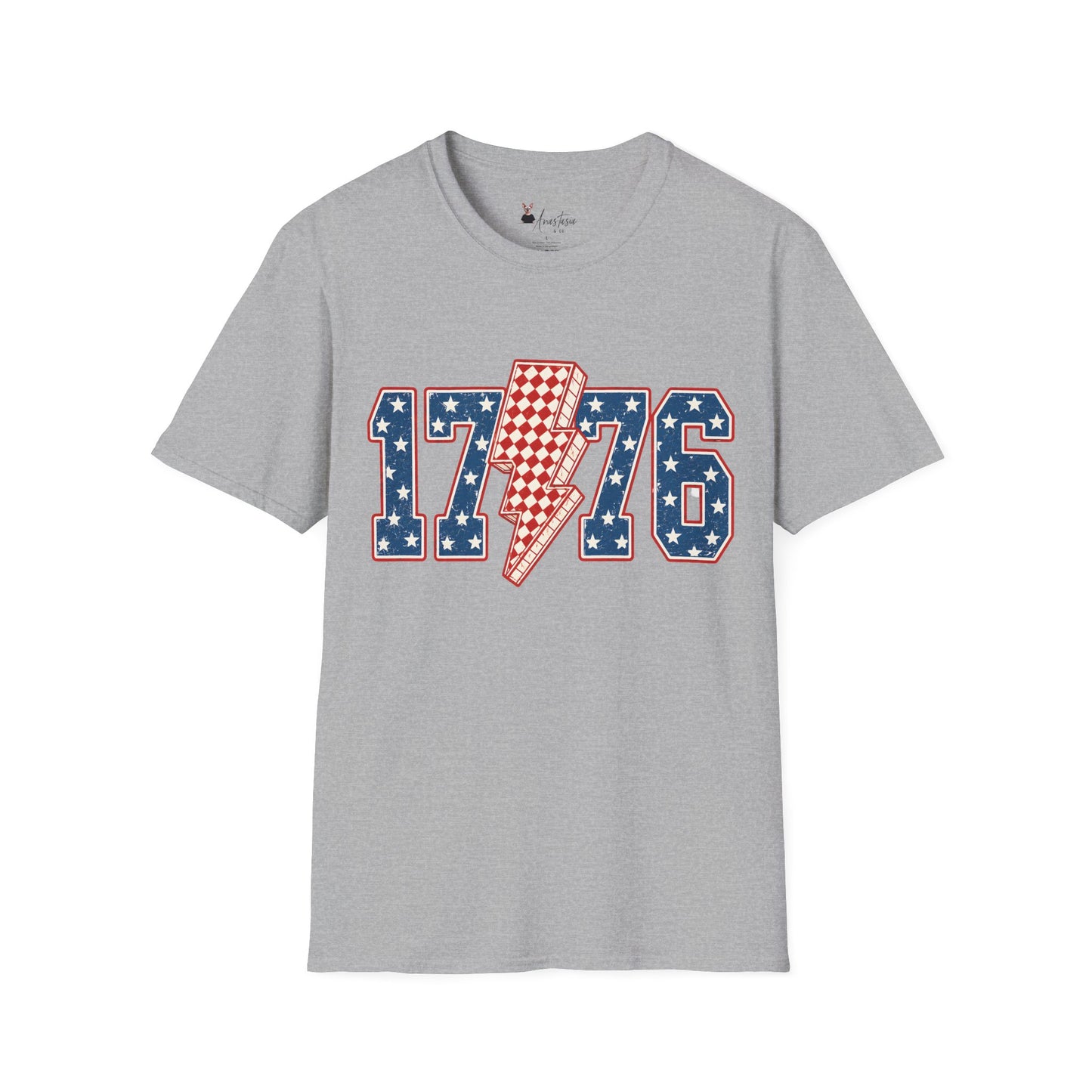 1776 Lightning Bolt Patriotic T-Shirt - Fourth of July T-Shirt