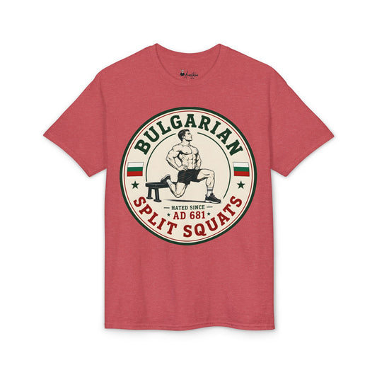 Bulgarian Split Squats (Male) - Athletic Gym T-Shirt