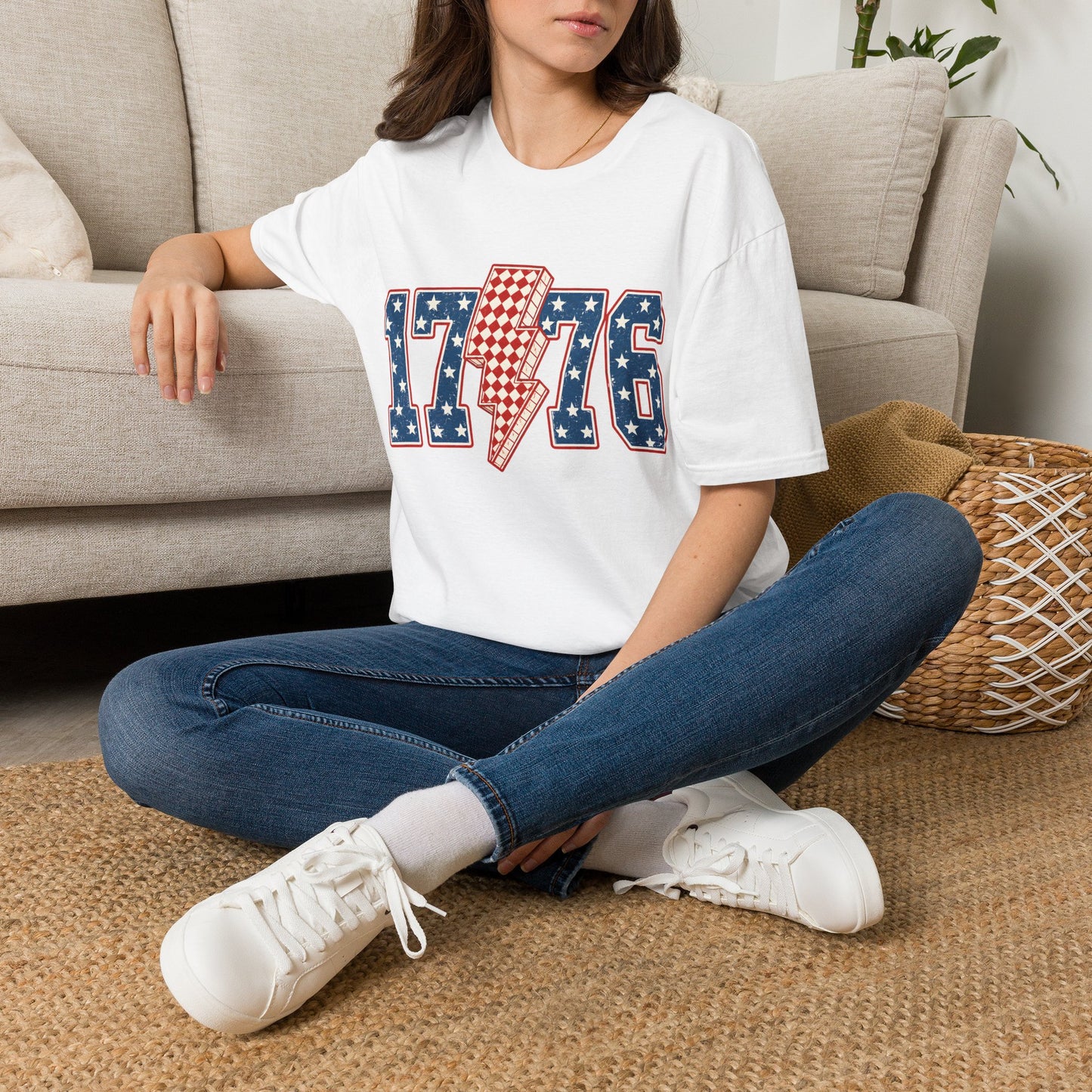 1776 Lightning Bolt Patriotic T-Shirt - Fourth of July T-Shirt