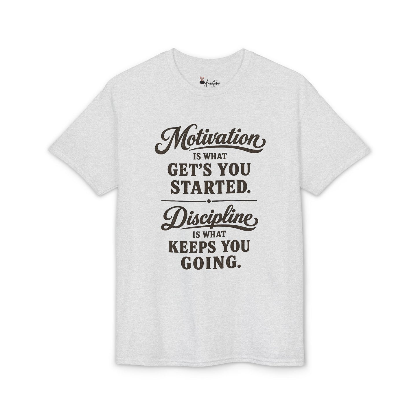 "Motivation Is What Gets You Started" - Athletic Gym T-Shirt