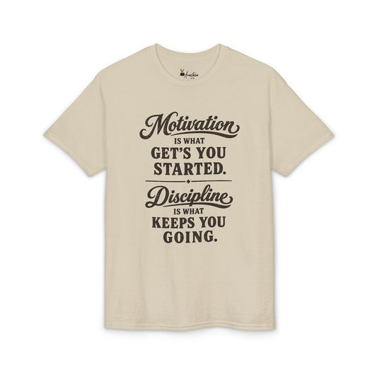 "Motivation Is What Gets You Started" - Athletic Gym T-Shirt