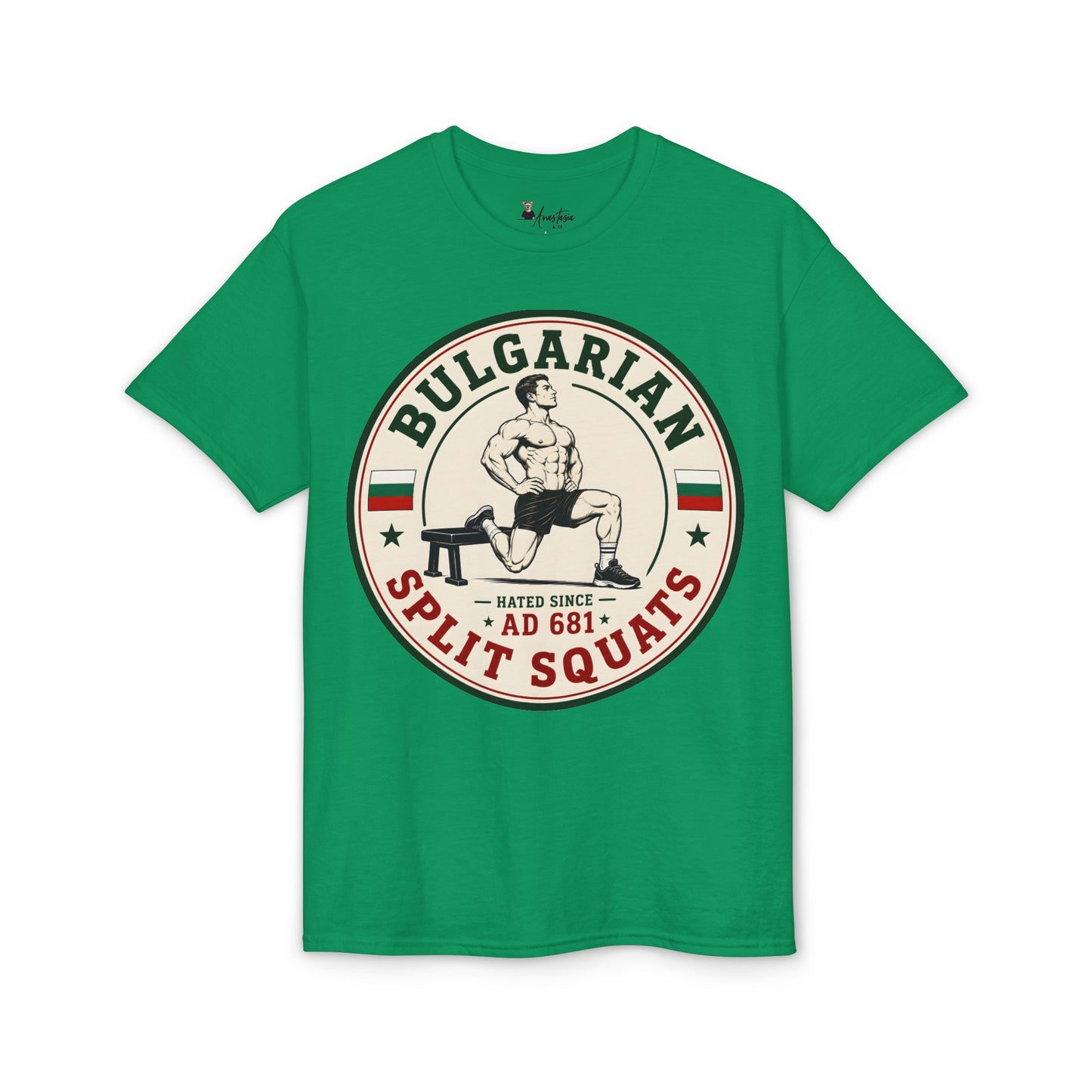 Bulgarian Split Squats (Male) - Athletic Gym T-Shirt