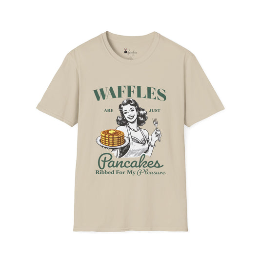 Waffles Are Just Pancakes T-Shirt - Unisex Adult T-shirt